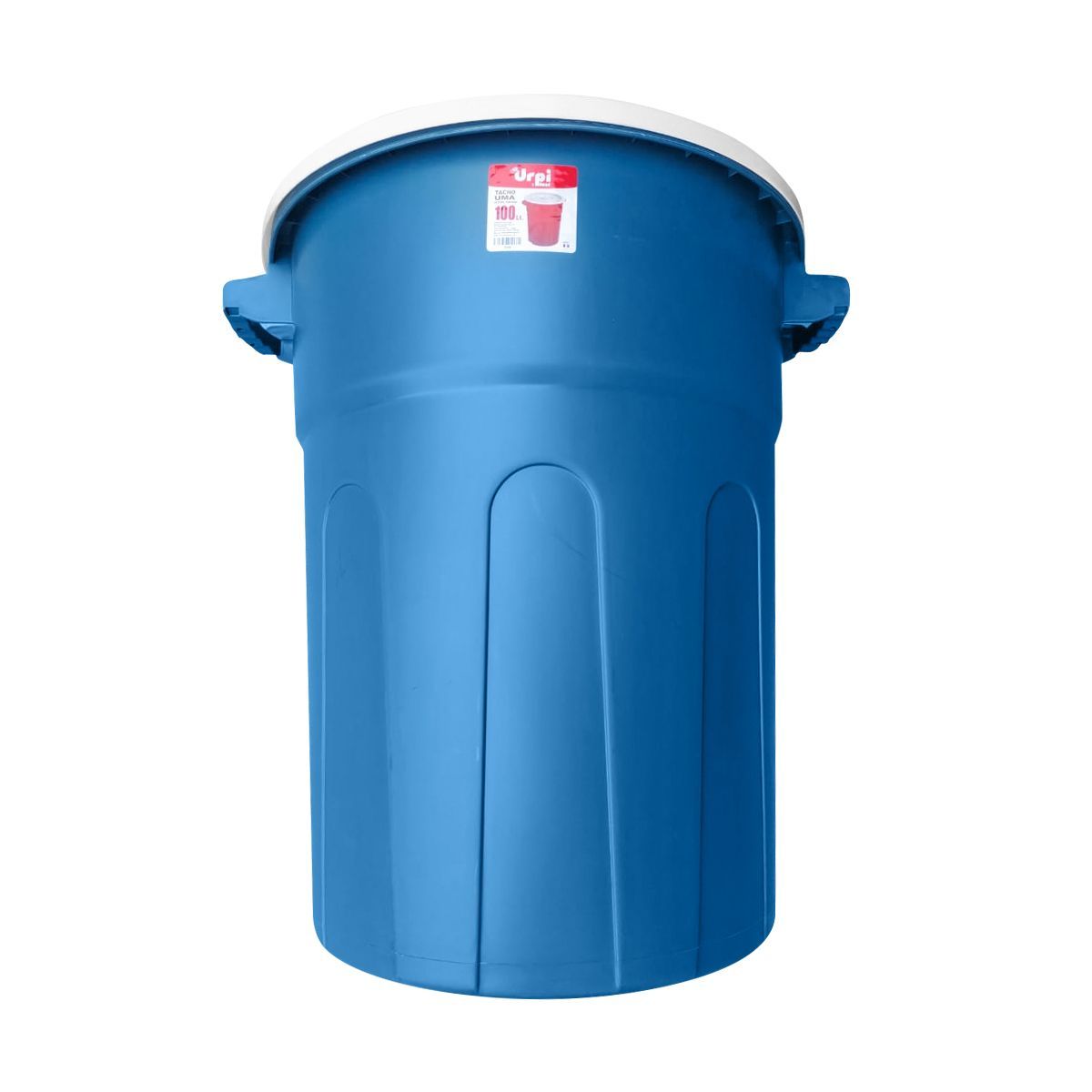 GRETAIL - Tacho De Basura Con Tapa De 100 Litros Azul