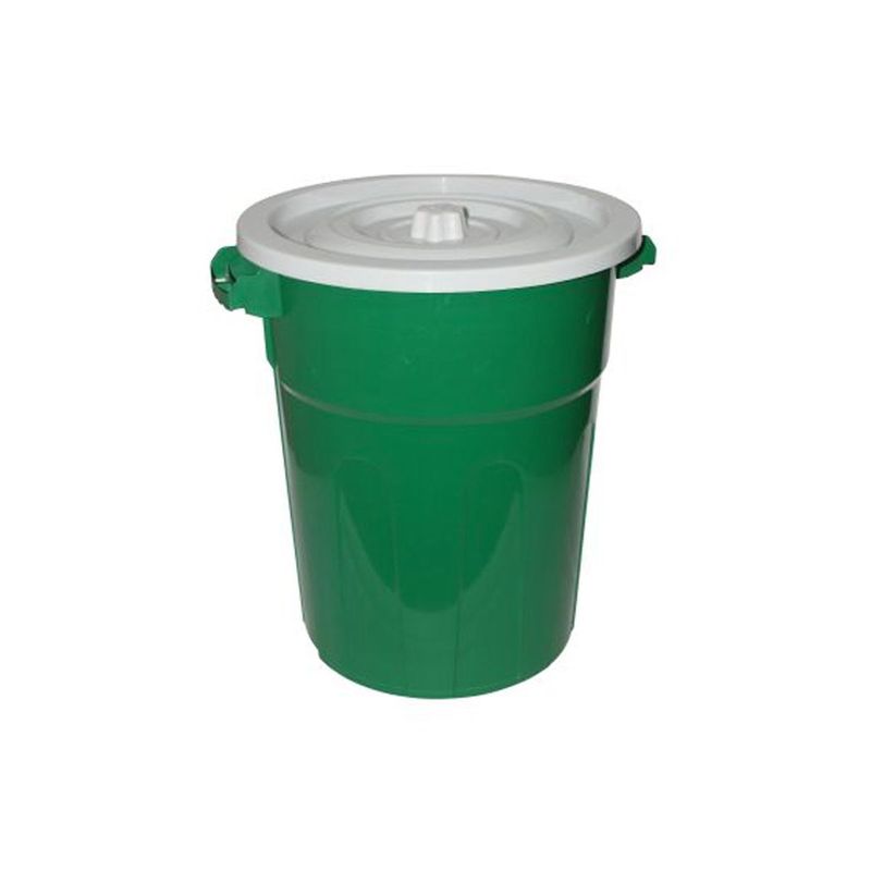 GRETAIL - Tacho De Basura Con Tapa De 100 Litros Verde
