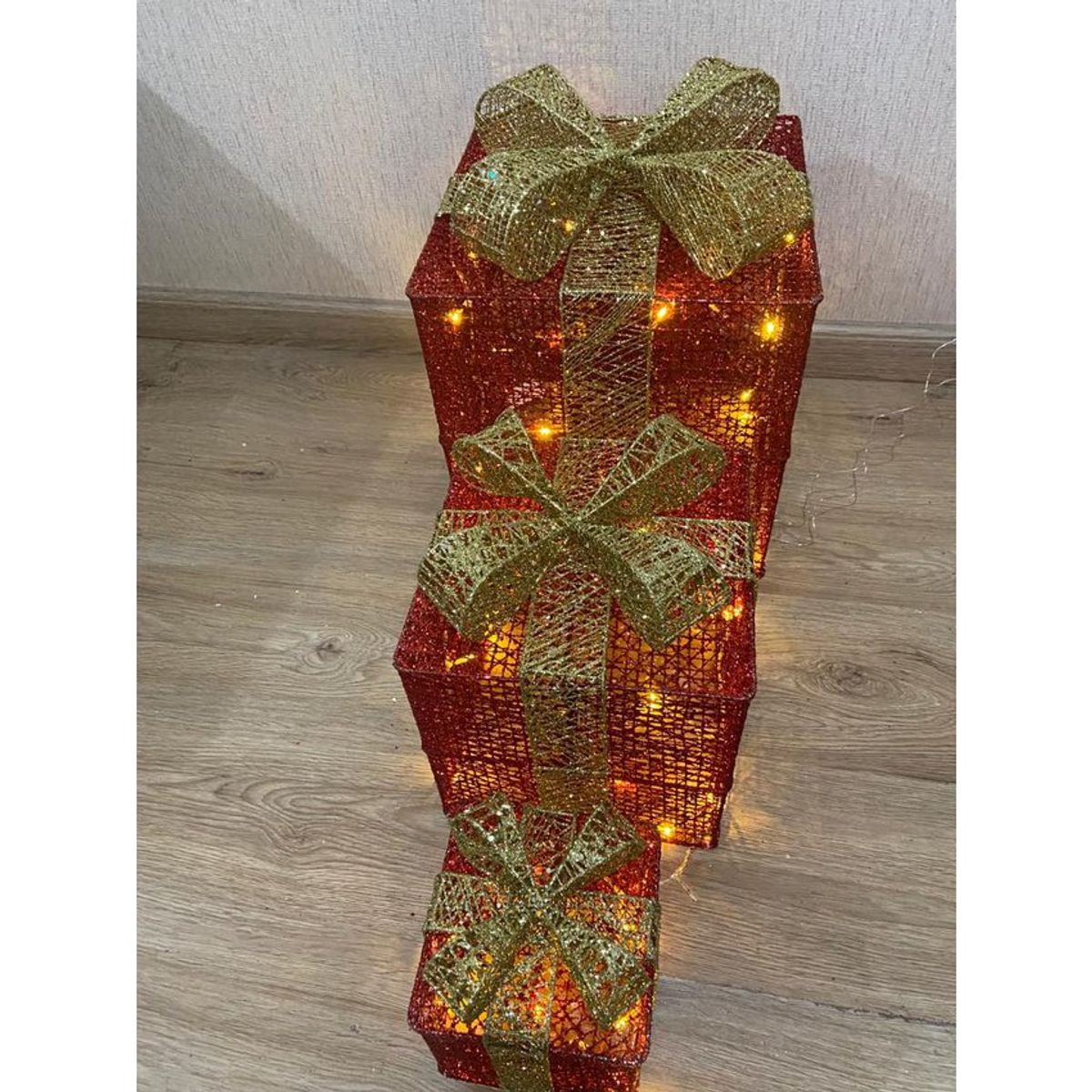 GENERICO - Set de 3 cajas de regalo adorno para navidad