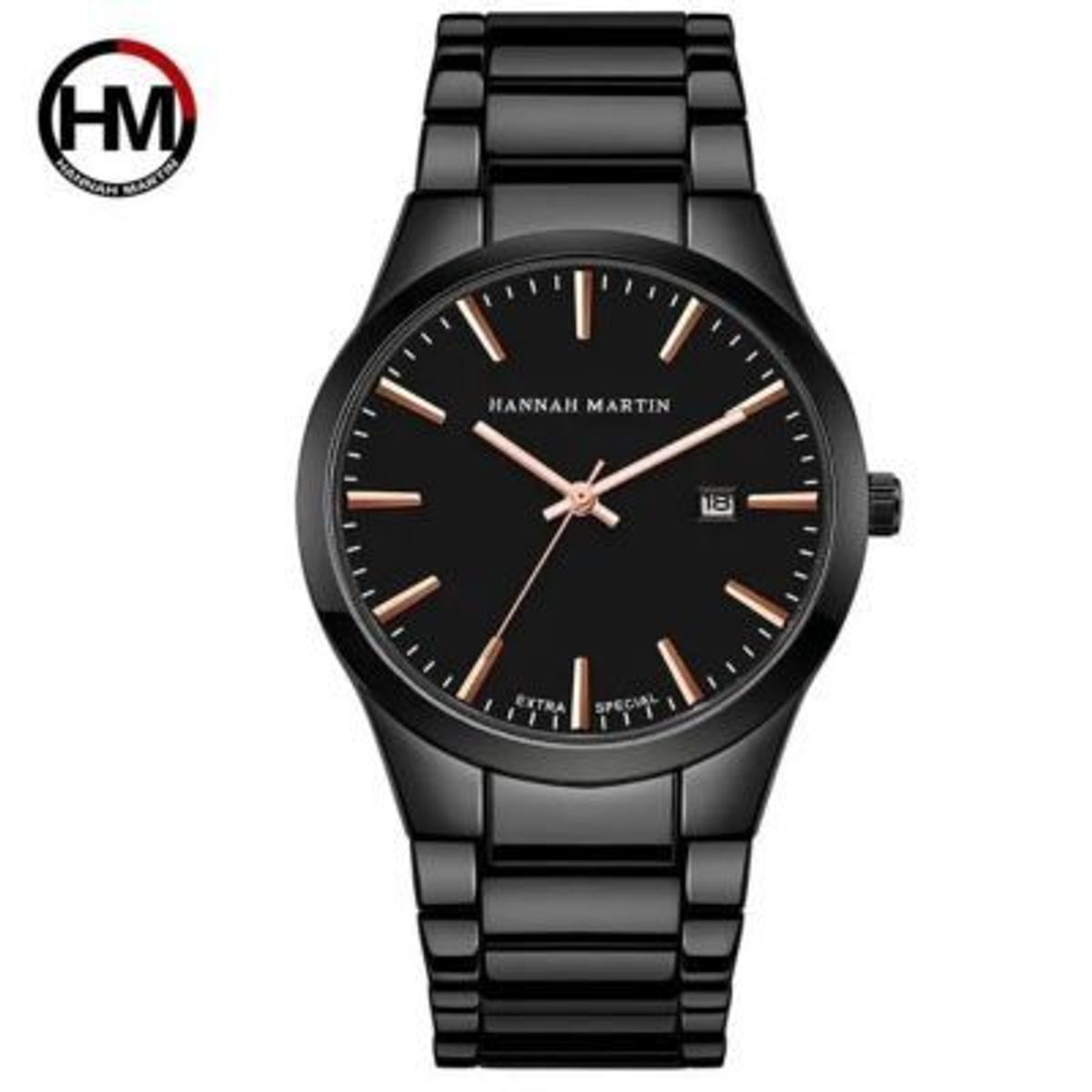 HANNAH MARTIN - Reloj Hannah Martin Acero Negro HAN-17_.