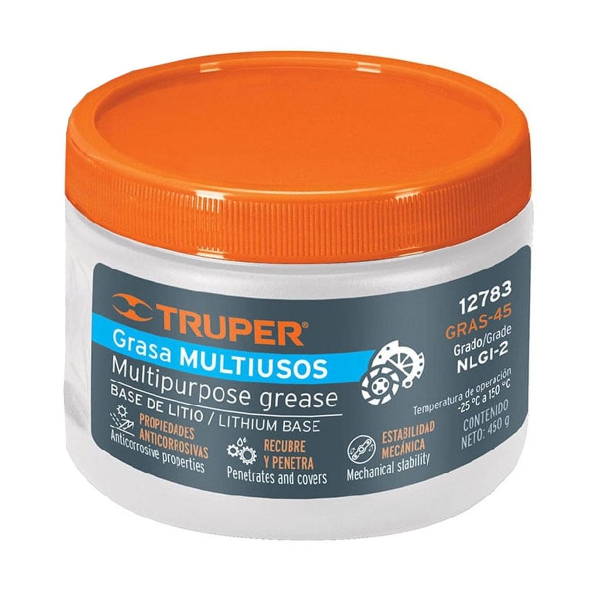 TRUPER - Grasa lubricante multiuso de litio 450g truper