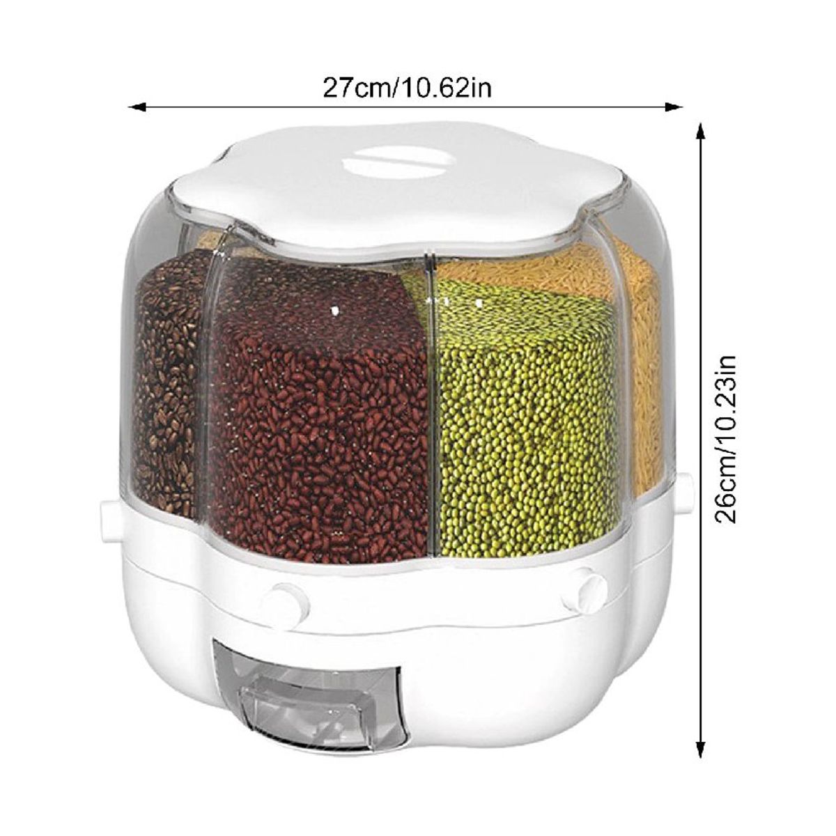 GENERICO - Dispensador de cereales de 6 compartimientos