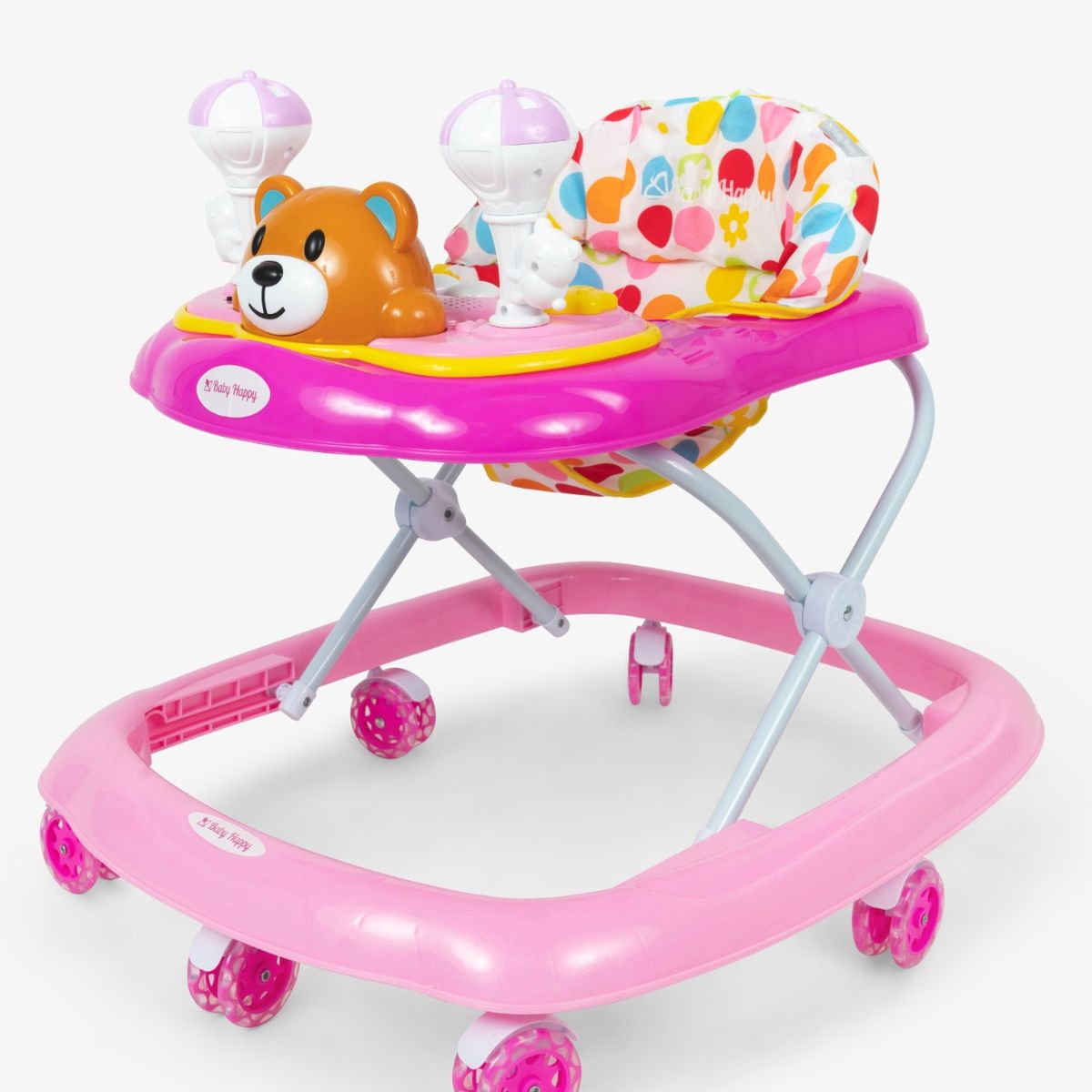 BABY HAPPY - Andador para bebe Osito tablero musical Ven conmigo rosa