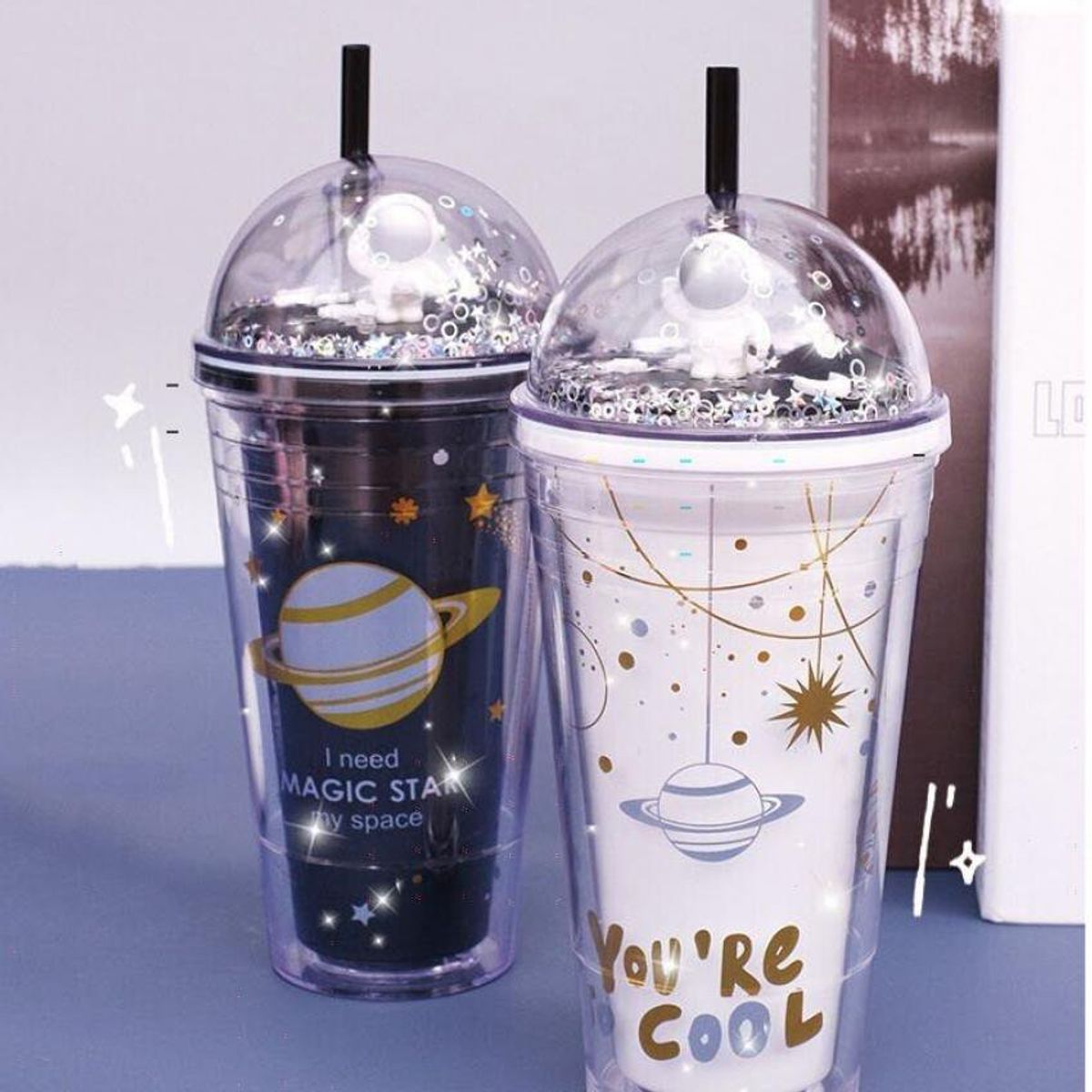 GENERICO - Vaso tomatodo astronauta galaxi space kawaii