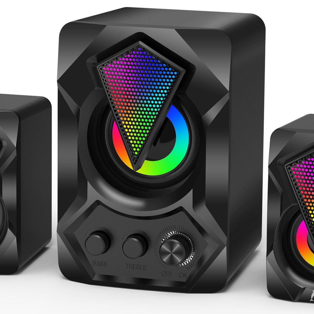 SEISA - Parlantes con Subwoofer Gamer RGB para PC Laptop