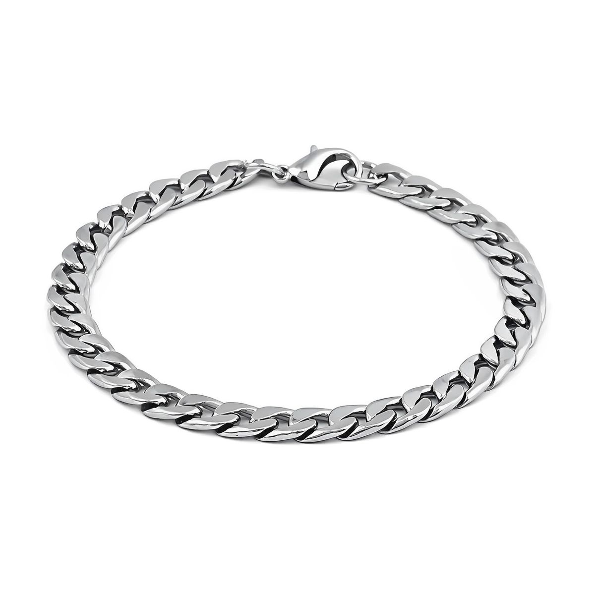 GENERICO - Pulsera Lomo Corvina Unisex Acero Quirúrgico Plateado