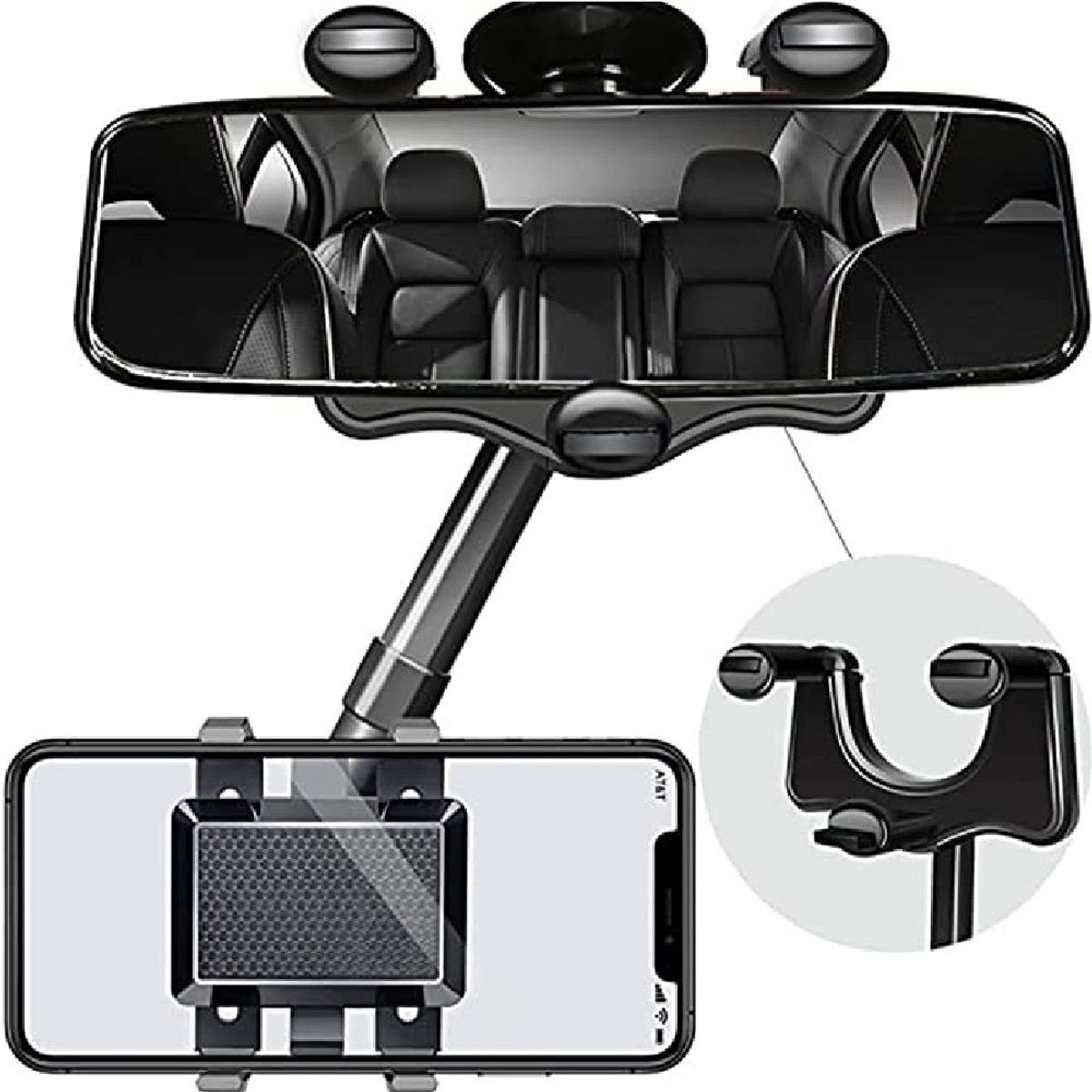 OTTOWARE - Soporte Giratorio para Celular en Espejo Retrovisor