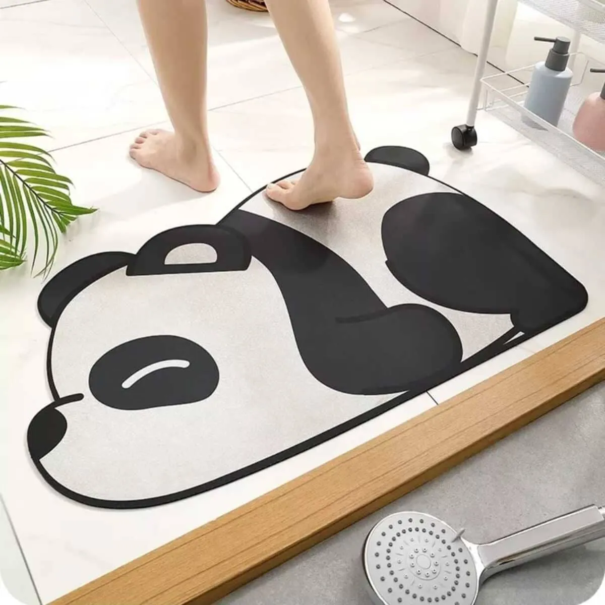 ELMEJORPRECIO - Alfombra Absorbente De Microfibra Para Baño Cocina Oso Panda