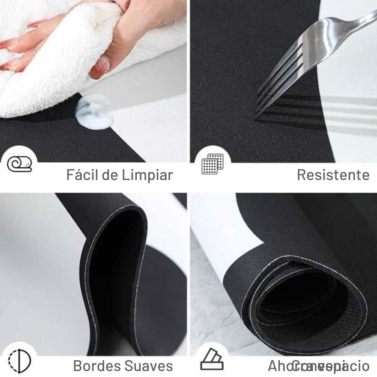 ELMEJORPRECIO - Alfombra Absorbente Antideslizante De Fácil Limpieza Gato Gris