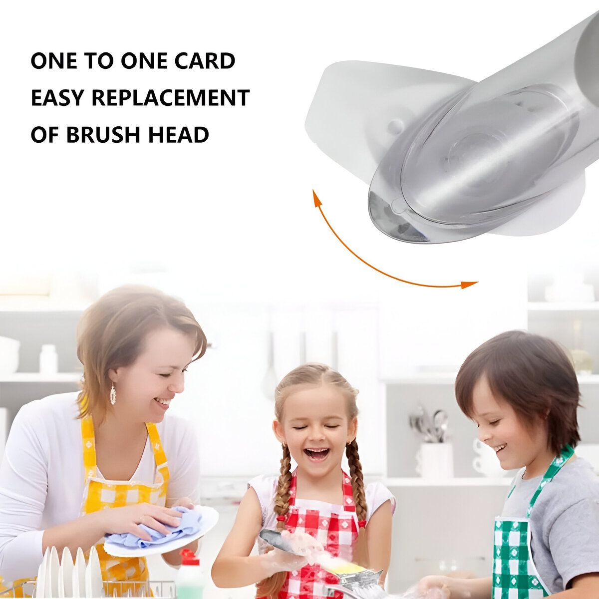 ELMEJORPRECIO - Set De Escobillas Con Dispensador De Ayudin Gris