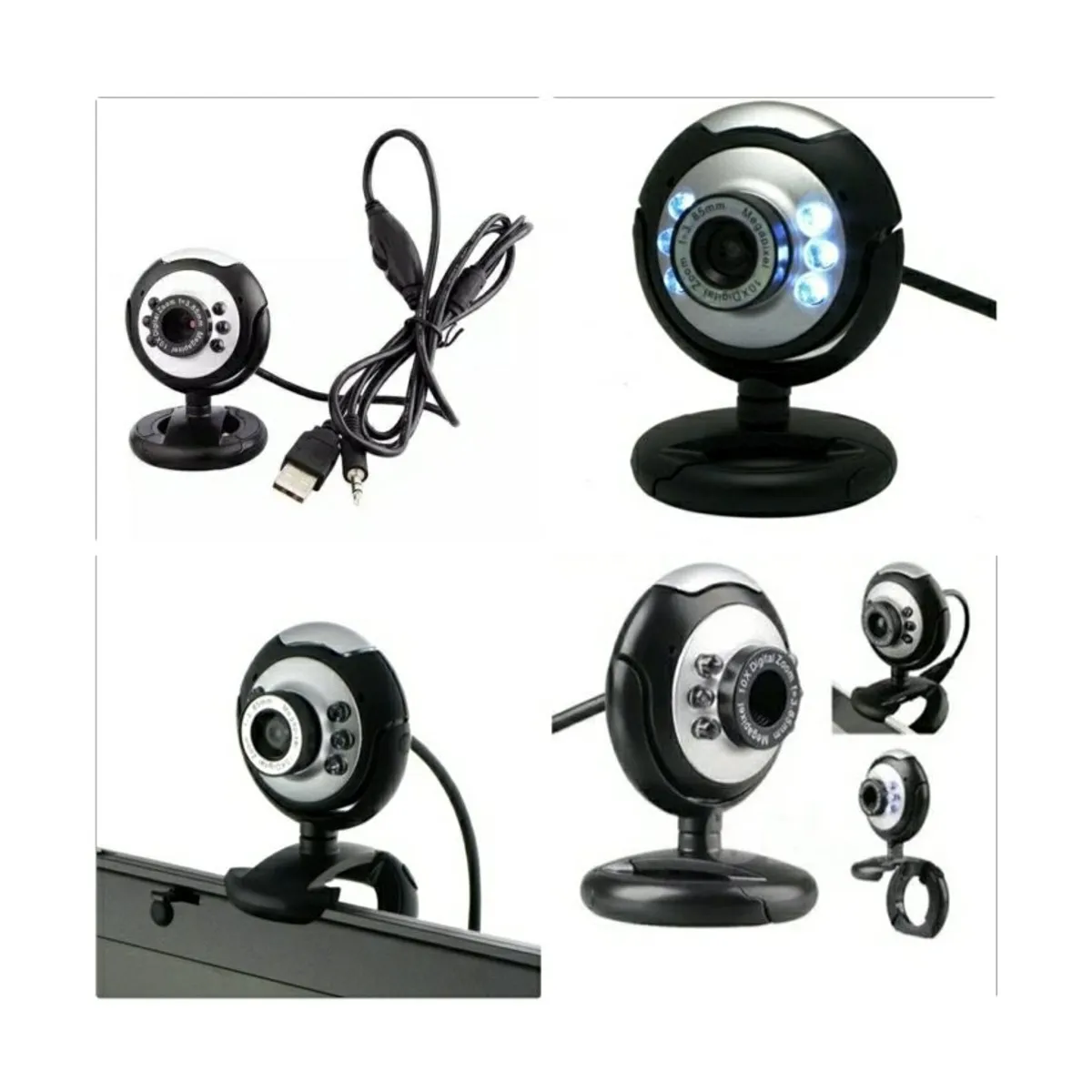 GENERICO - Camara web webcam 720p para pc con microfono