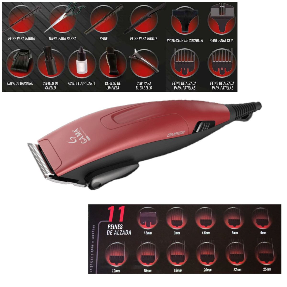 GAMA - Cortadora De Cabello Gama Kit 24 Piezas