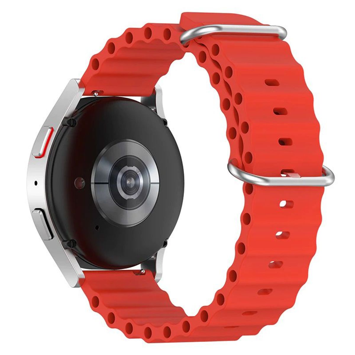 GENERICO - Correa Silicona Ocean para SAMSUNG WATCH 3 de 41mm - Rojo