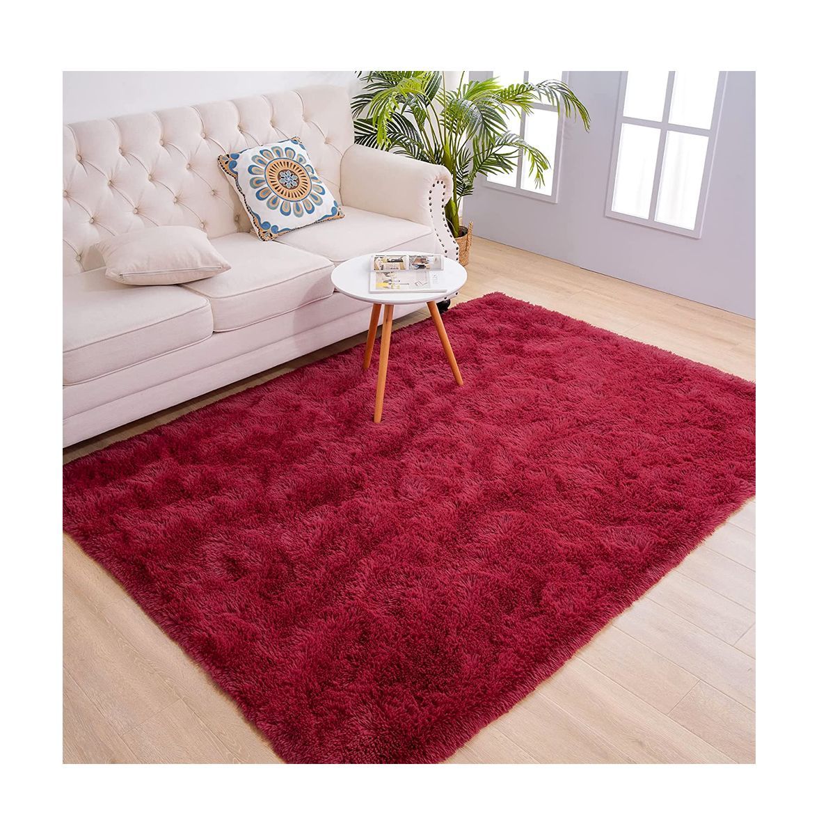 GRETAIL - Alfombra De Felpa Piso Decorativo 150cm x 50cm Rojo