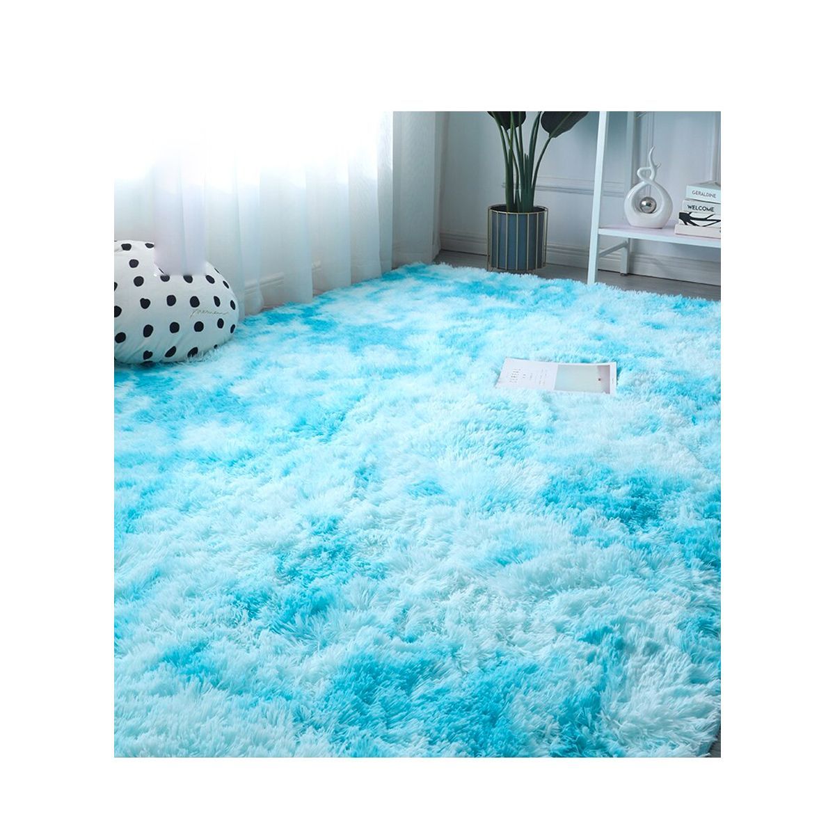 GRETAIL - Alfombra De Felpa Piso Decorativo 150cm x 50cm Celeste