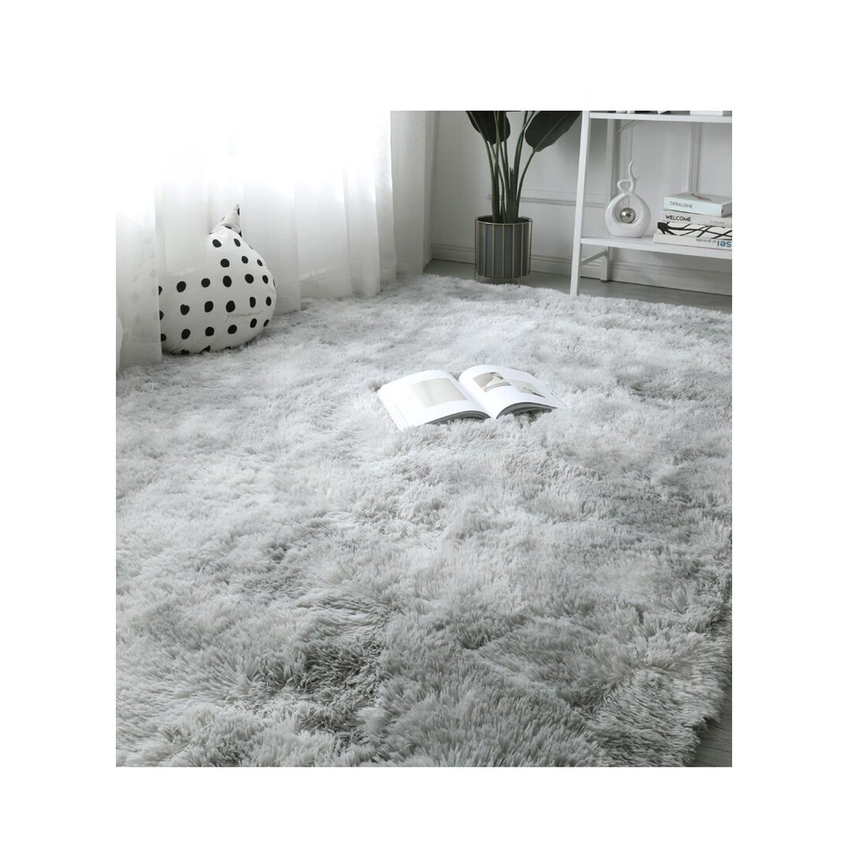 GRETAIL - Alfombra De Felpa Piso Decorativo 150cm x 50cm Gris