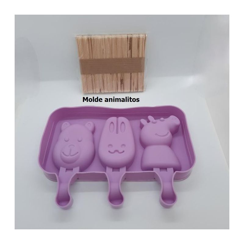 GENERICO - Molde de silicona para paletas - animalitos