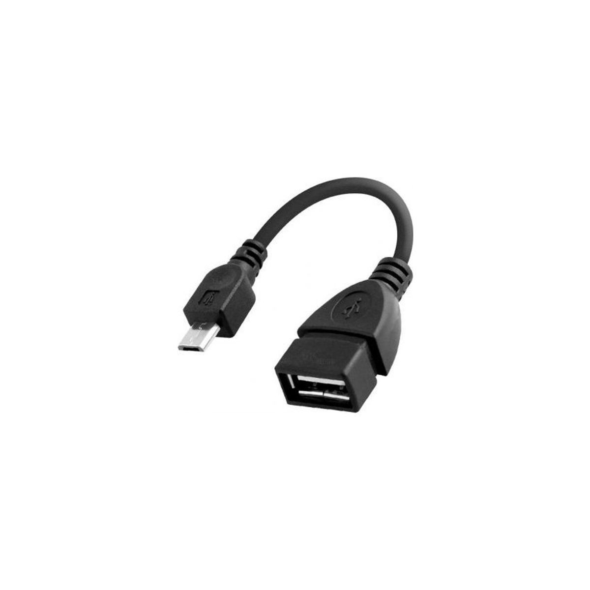 GENERICO - Cable conector otg micro a usb hembra - negro