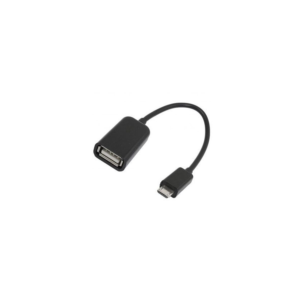 GENERICO - Cable conector otg micro a usb hembra - negro