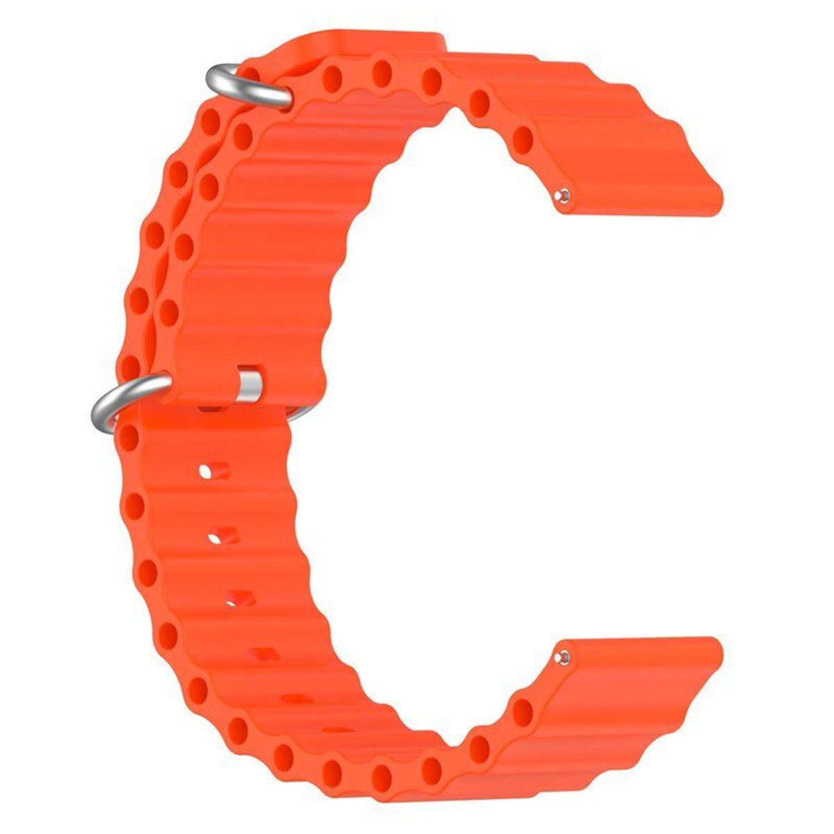GENERICO - Correa Silicona Ocean para SAMSUNG WATCH 3 de 45mm - Naranja