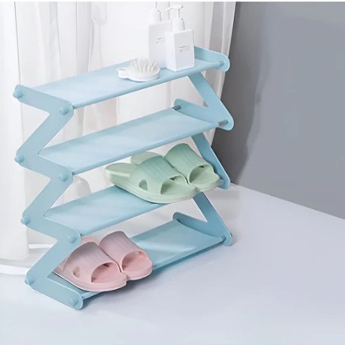 ELMEJORPRECIO - Zapatera Organizadora De 4 Niveles Celeste