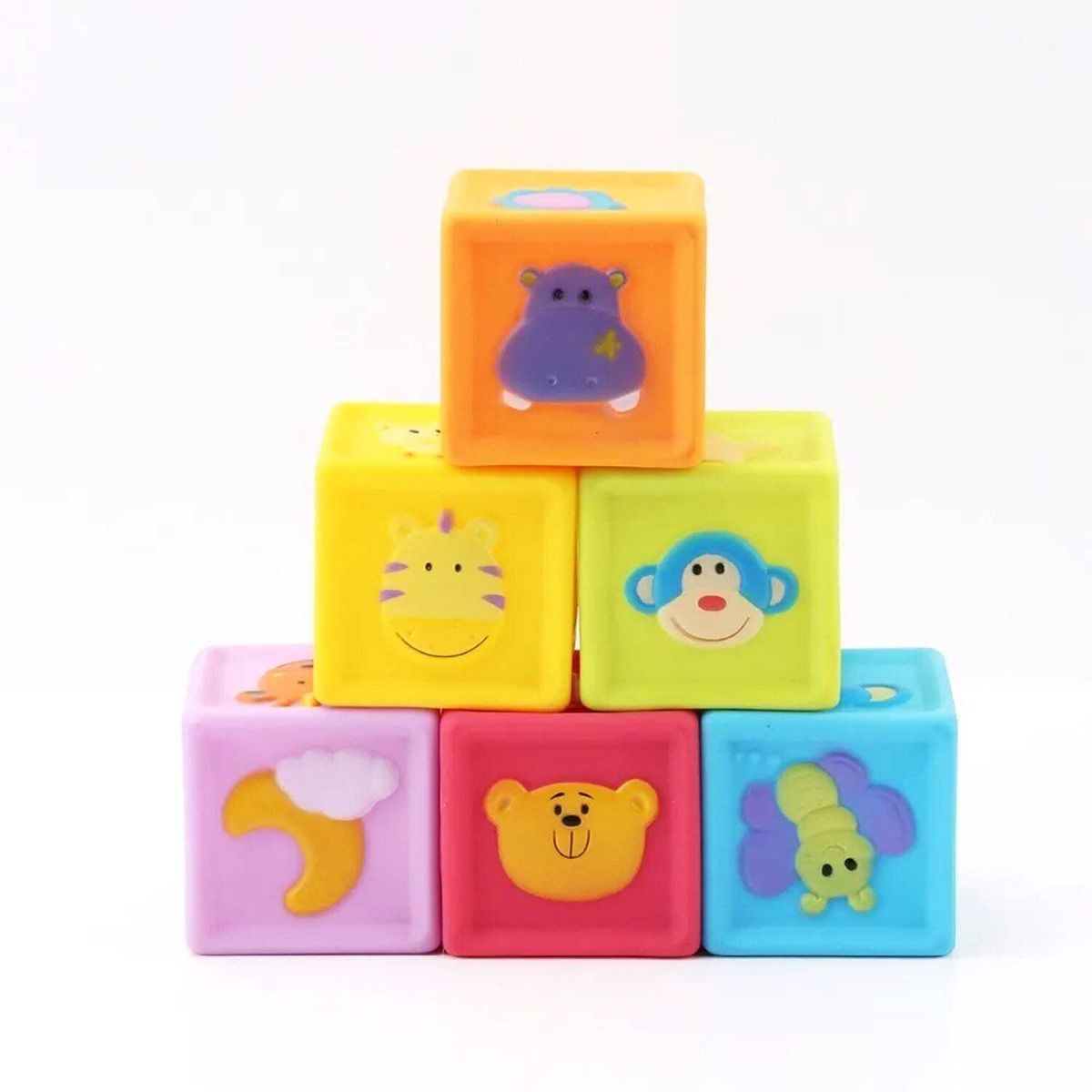 GENERICO - Juego Didáctico Bloque de Goma para Bebes