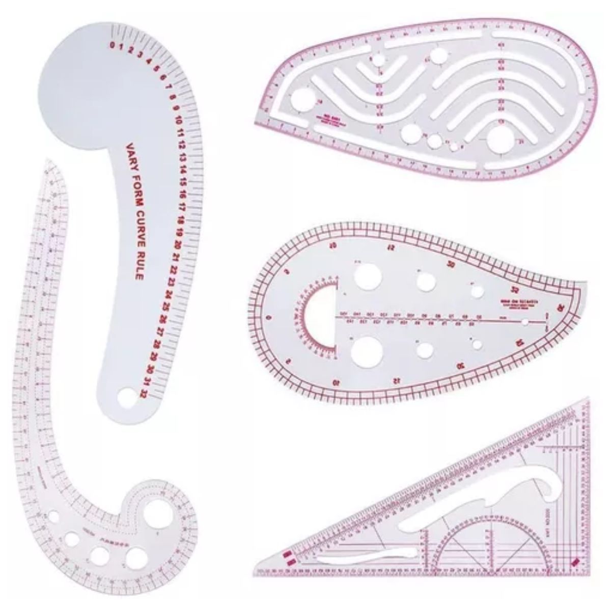 GENERICO - Costura Regla Sastre Conjunto Accesorios De Curva Francesa