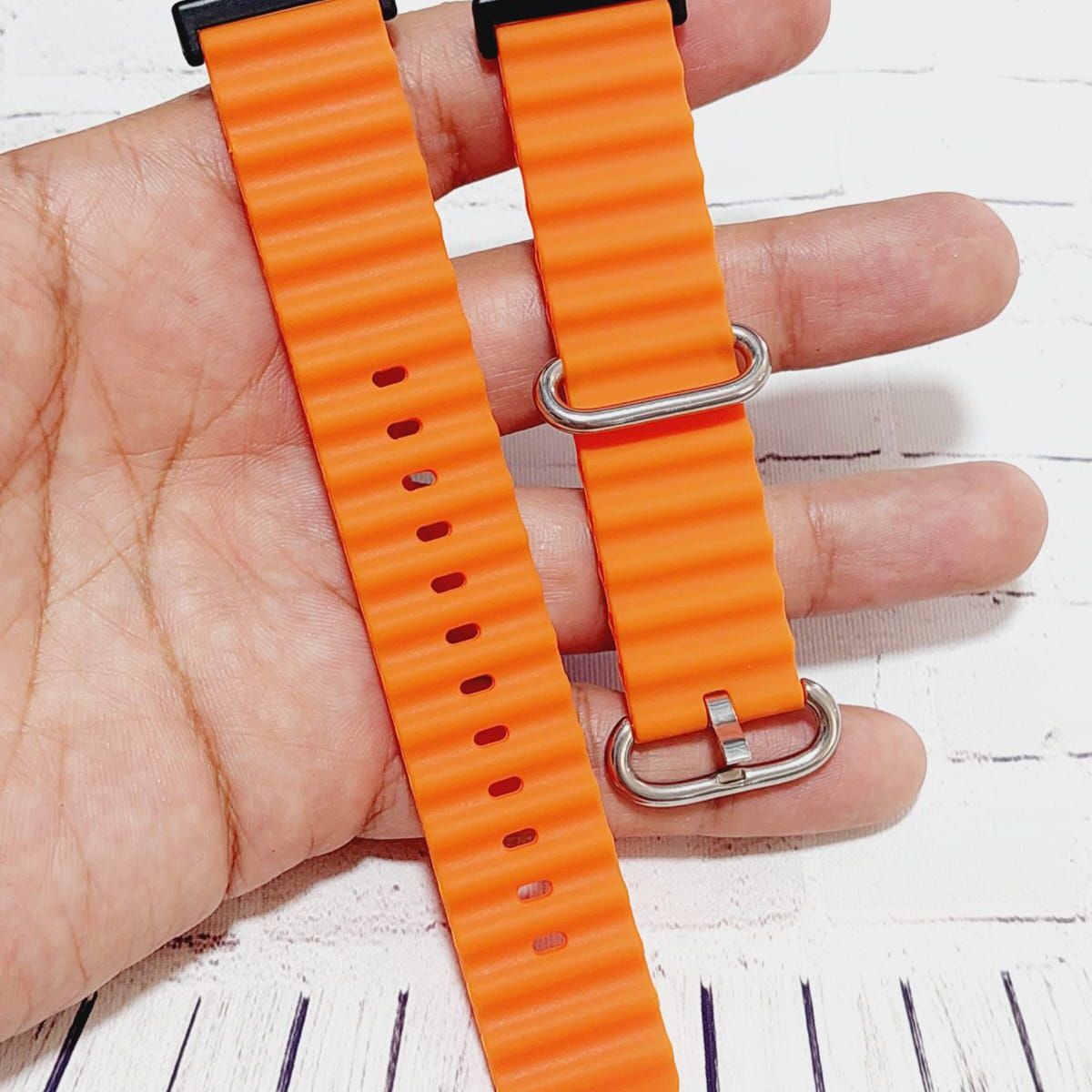 GENERICO - Correa Silicona Ocean para HUAWEI WATCH FIT 2 - Naranja