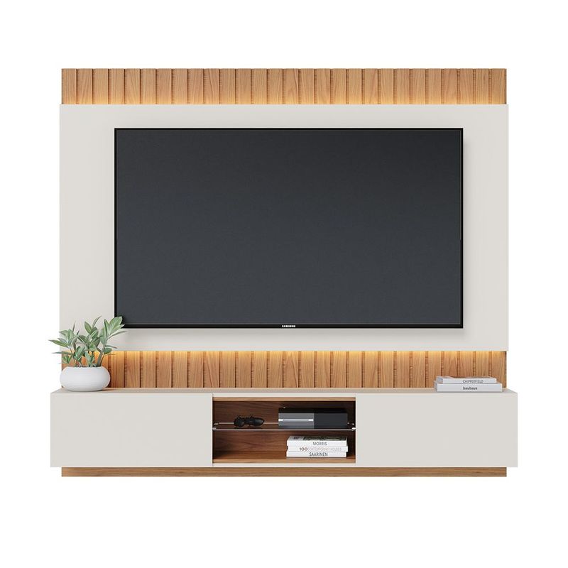 PAZART MUEBLES - CENTRO DE ENTRETENIMIENTO PANEL AZEDA OFF WHITE 75