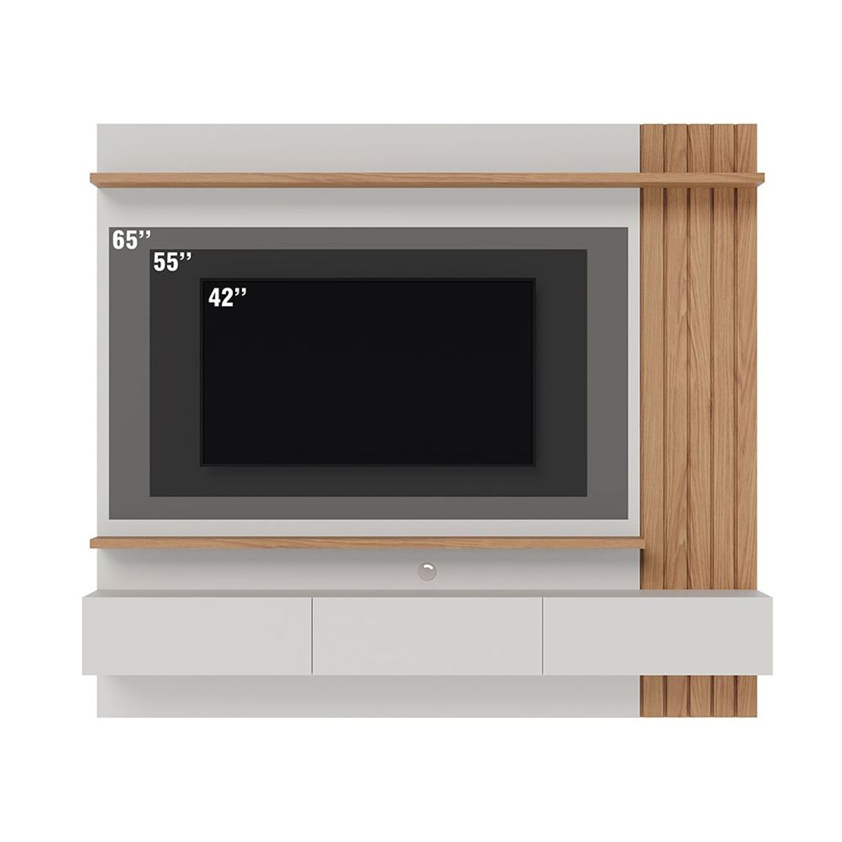 PAZART MUEBLES - CENTRO DE ENTRETENIMIENTO PANEL ZURICH OFF WHITE 65