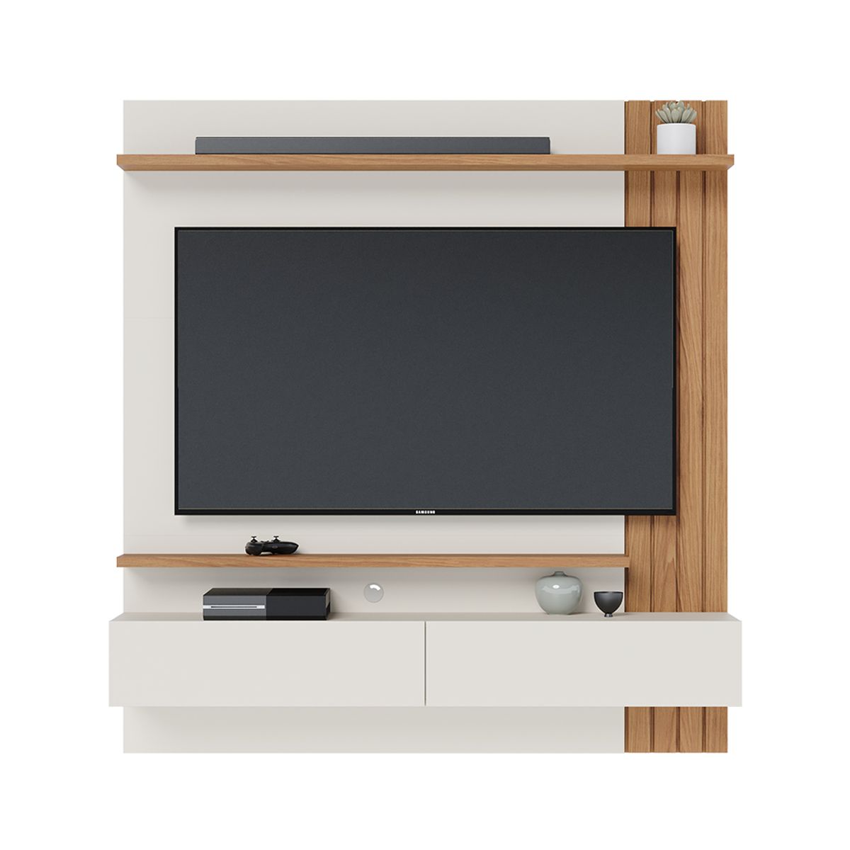 PAZART MUEBLES - CENTRO DE ENTRETENIMIENTO PANEL HONOLULU OFF WHITE 65