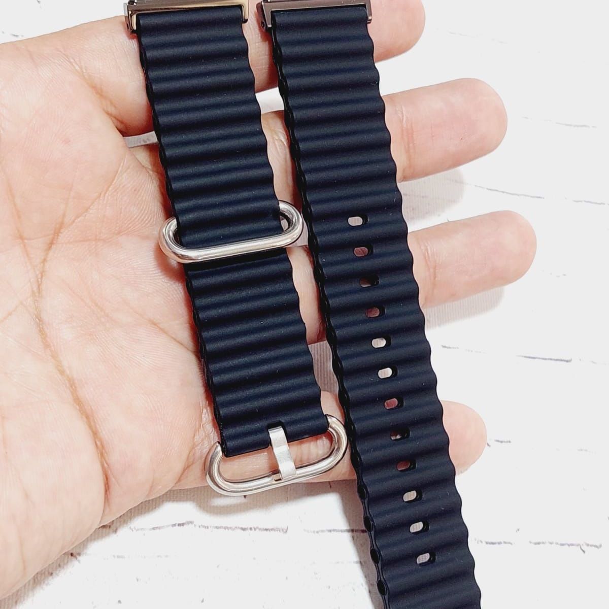 GENERICO - Correa Silicona Ocean para HUAWEI WATCH FIT - Negro