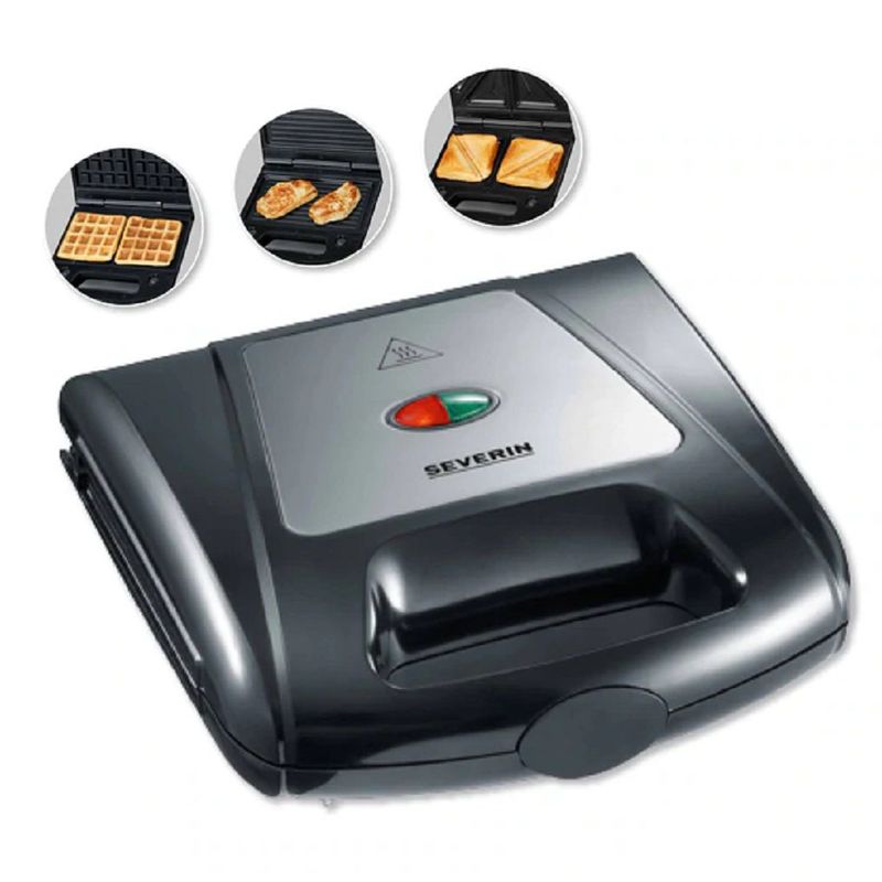 SEVERIN - Sandwichera Waflera 3 en 1 SA 2968