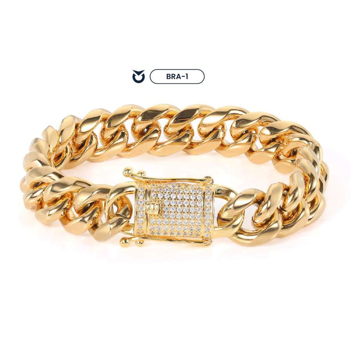 CLOCK PERU - Brazalete de Hombre en Acero Inoxidable Plateado  BRA-2L