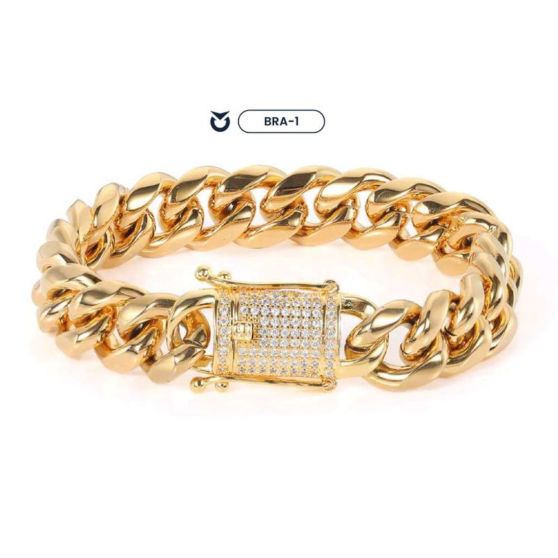 CLOCK PERU - Brazalete de Hombre en Acero Inoxidable Plateado  BRA-2L