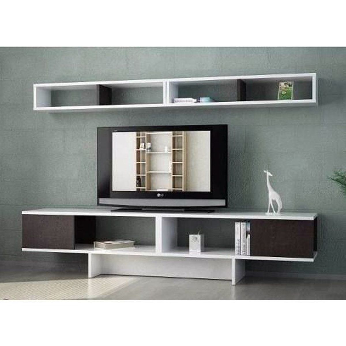 VILLA HOGAR - Centro de entretenimiento Polonia wengue TV 70 pulgadas