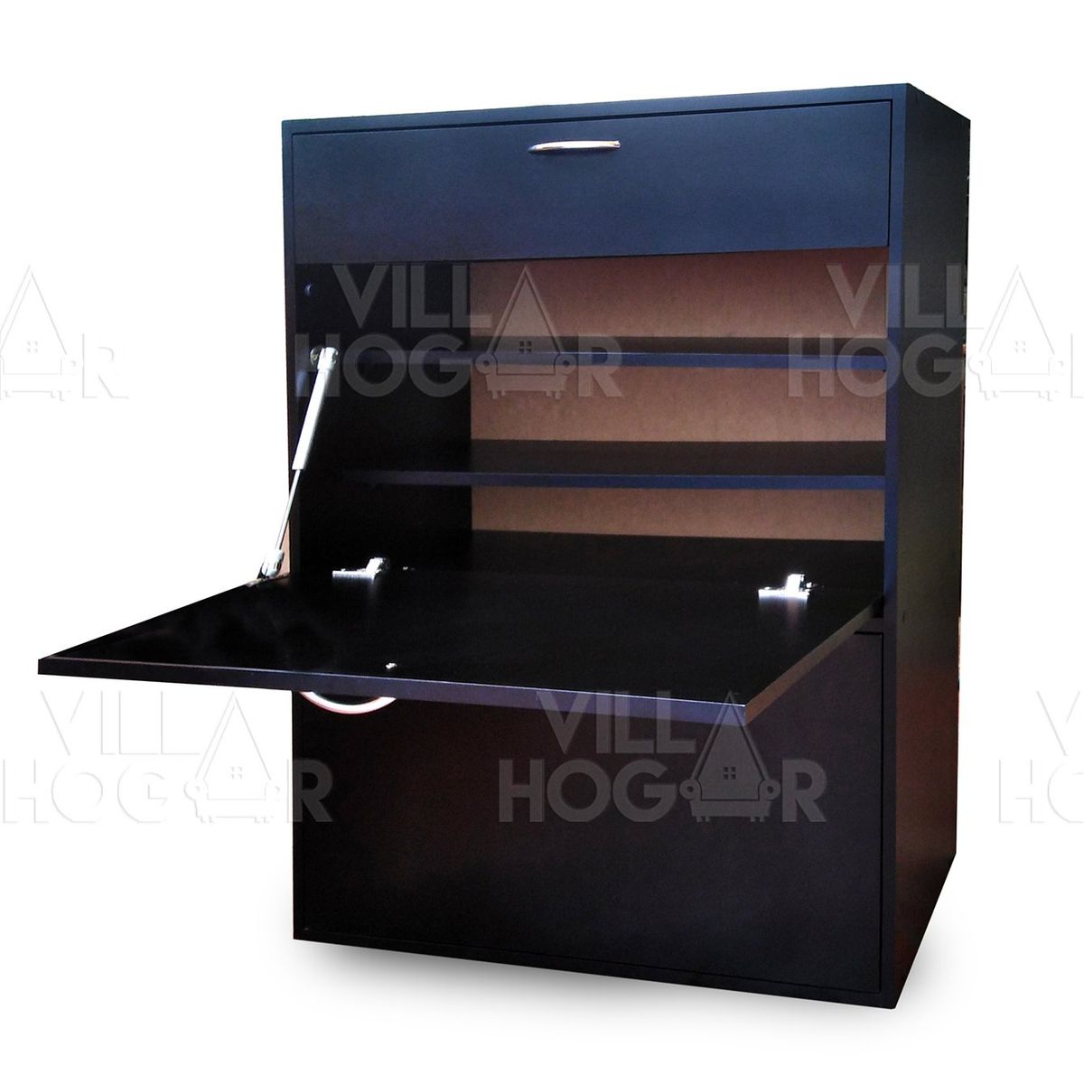 VILLA HOGAR - Zapatera velador negro almacena 24 pares de zapatos