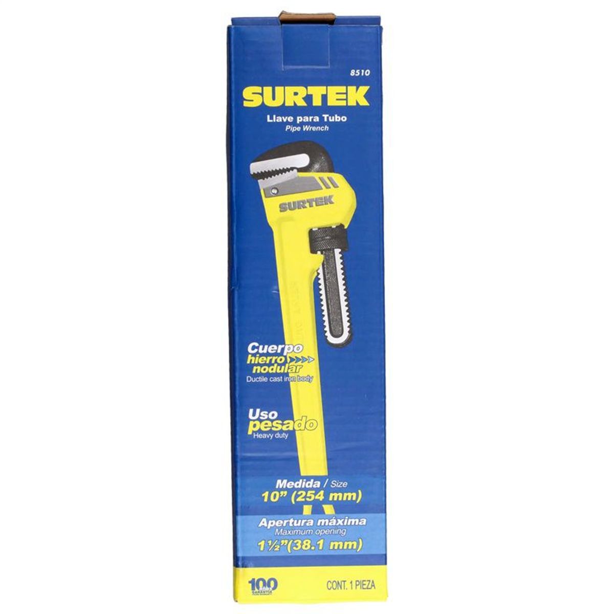 SURTEK - LLAVE  STILLSON®  DE HIERRO MALEABLE DE  10" SURTEK - SURT8510