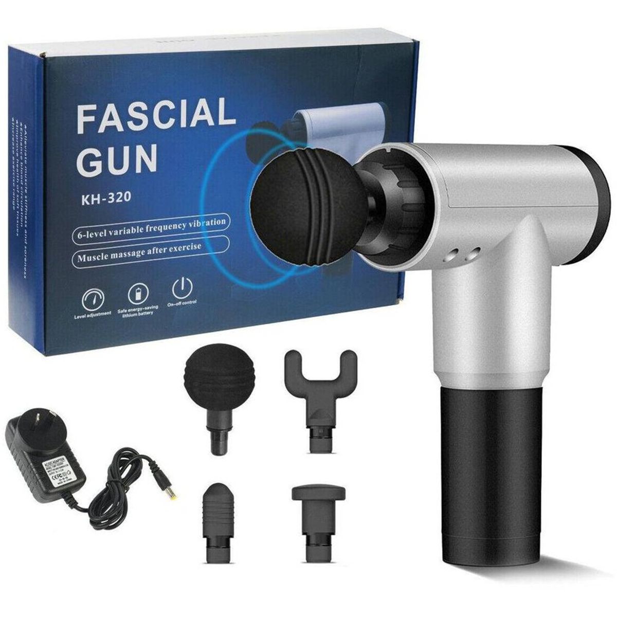 GENERICO - Facial gun pistola masajeador recargable para relajación muscular y terapia