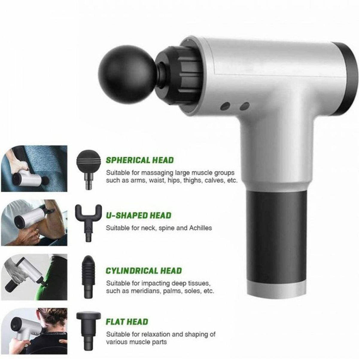 GENERICO - Facial gun pistola masajeador recargable para relajación muscular y terapia