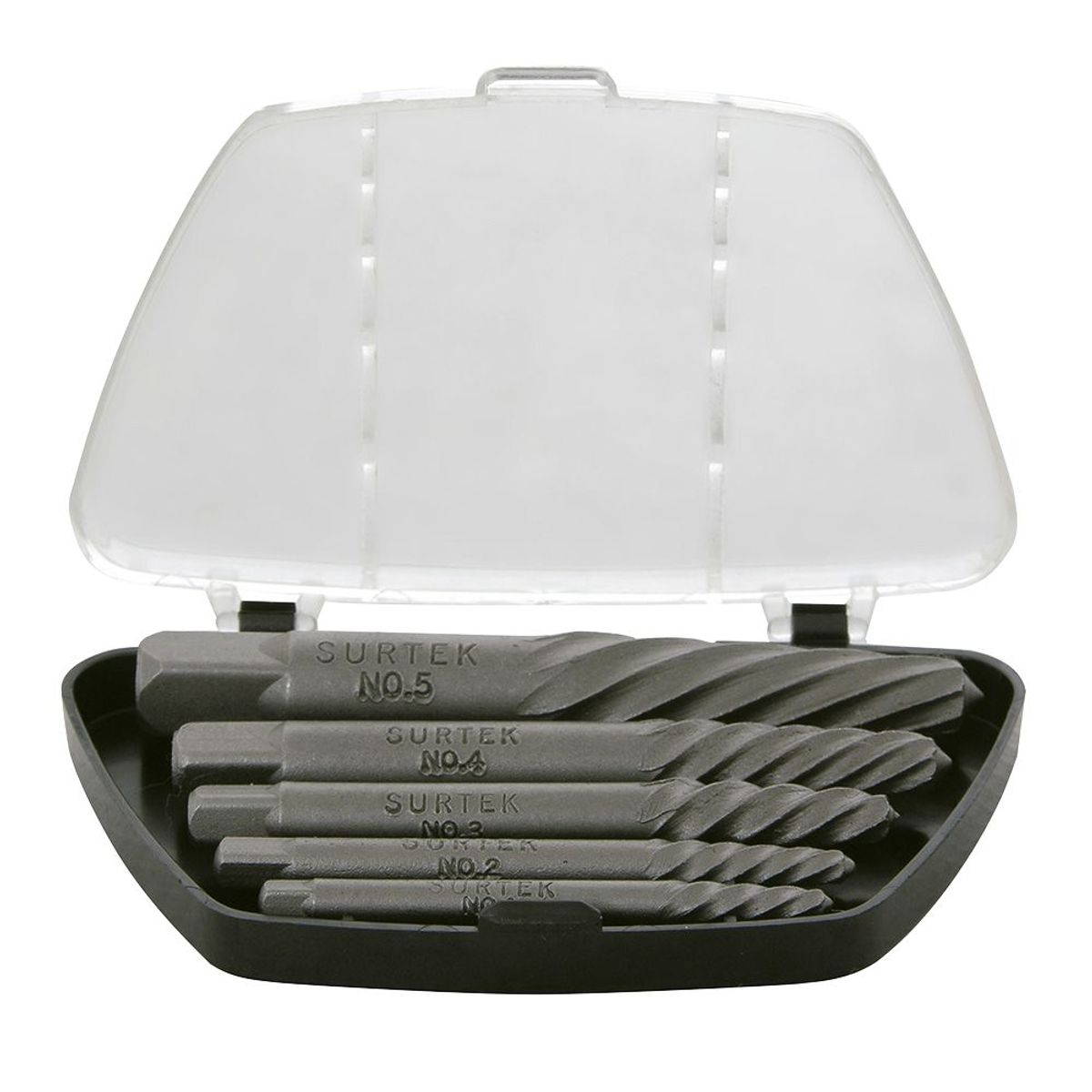 SURTEK - JUEGO DE EXTRACTOR "COLA COCHINO" PARA TORNILLOS 5 PIEZAS - SURT107040