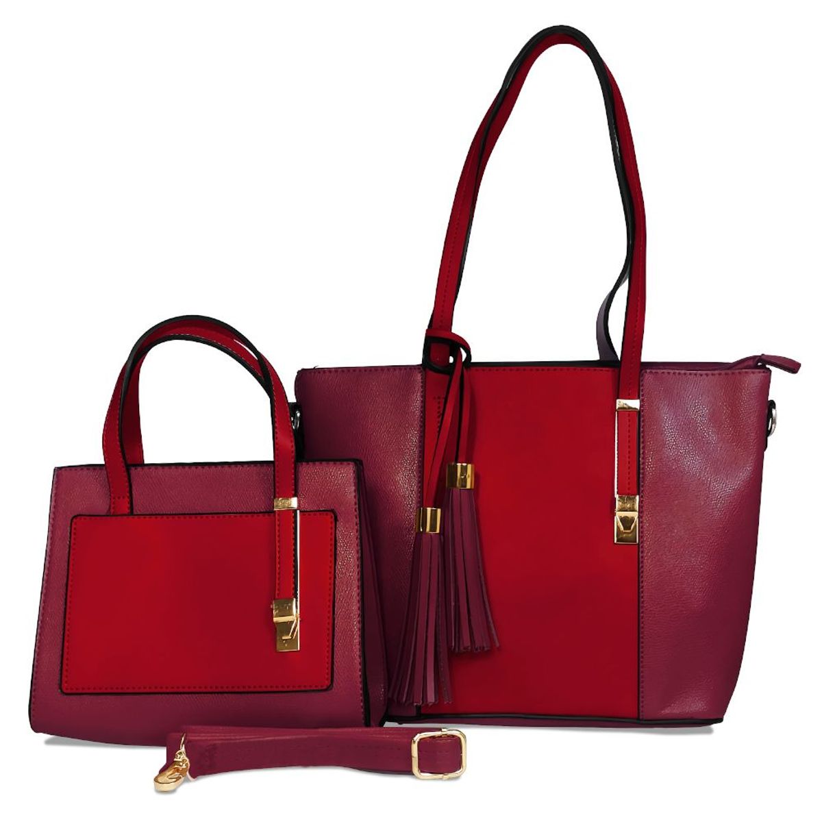 SASHIJA - Juego de Carteras Bolsos 2 Piezas B61 Vino
