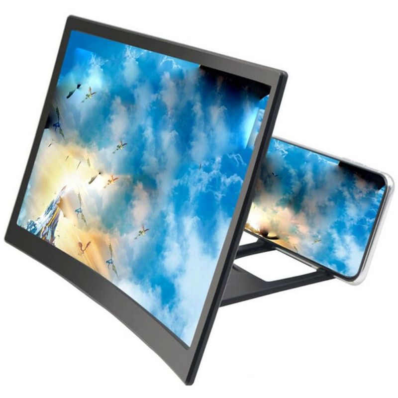 GENERICO - Amplificador de pantalla 12 con perezoso abs  acrílico 3d - negro