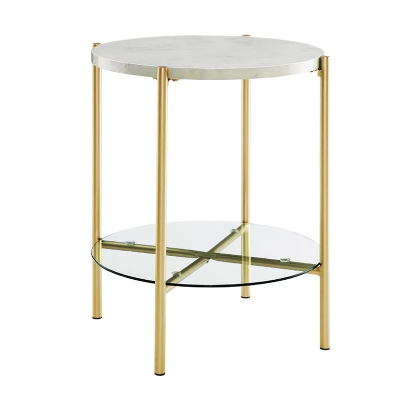 DECOR MESAS - Mesa Lateral Glassy - Mármol