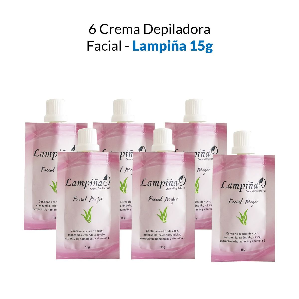 GENERICO - 6 Crema Depiladora Facial - Lampiña 15g