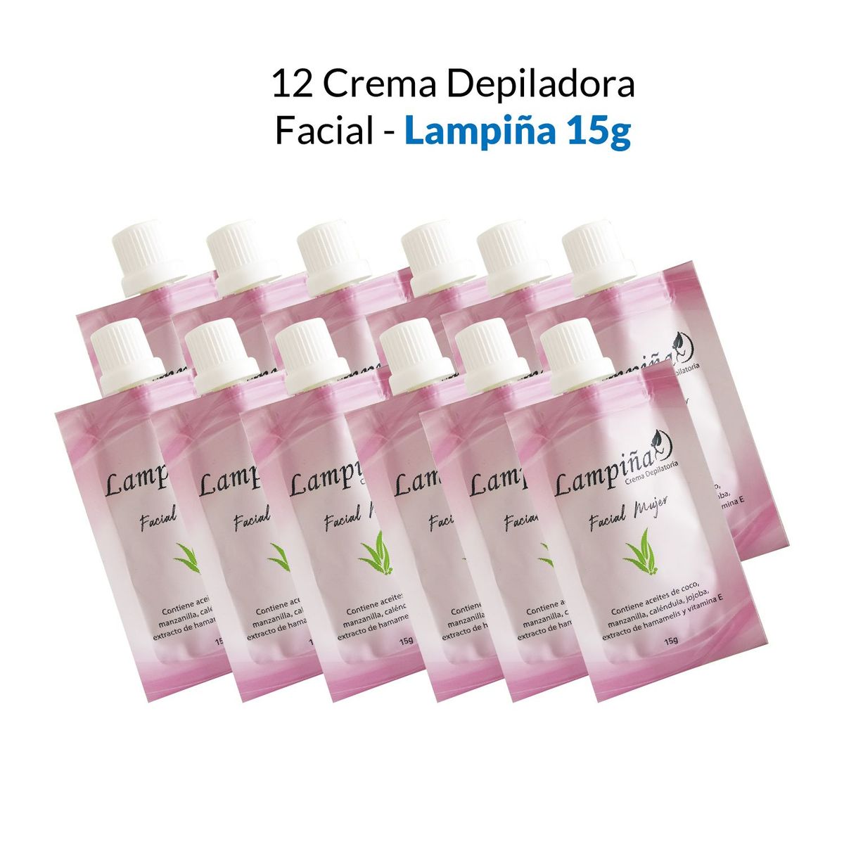 GENERICO - 12 Crema Depiladora Facial - Lampiña 15g