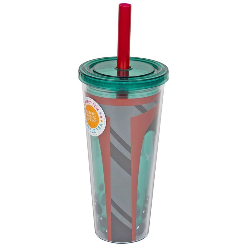 DISNEY - Vaso Acrilico Mandalorian con sorbete rojo 20oz