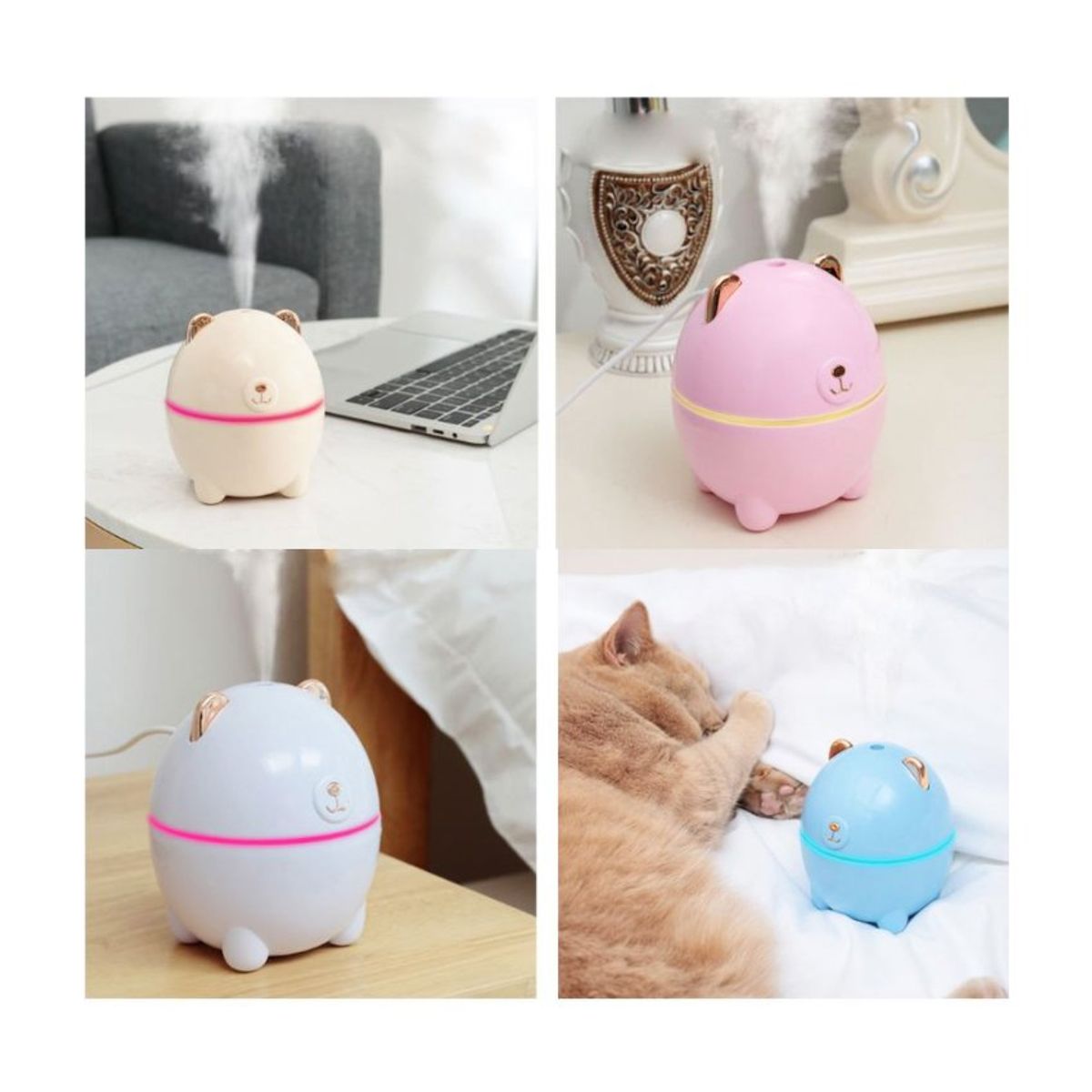 GENERICO - Humidificador difusor de aroma con luz led ultrasónico aromaterapia