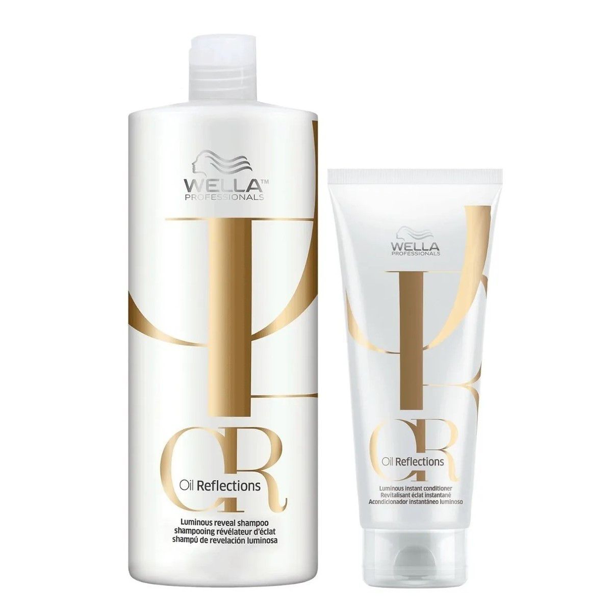 WELLA - Shampoo 1000ml + Acondicionador Realza el Brillo Oil Reflections Wella
