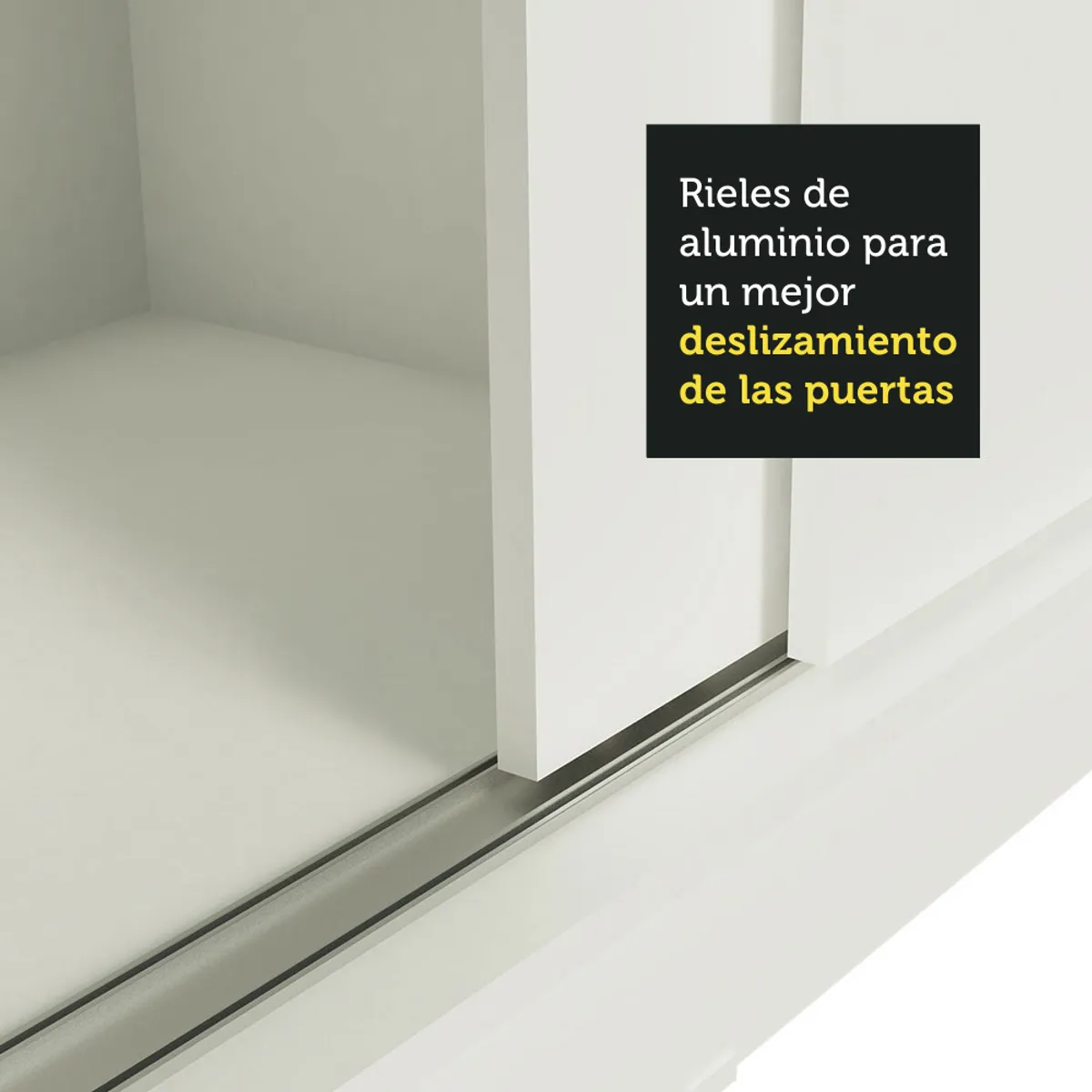 MADESA - Ropero Reno 3 Puertas Corredizas 1 Espejo